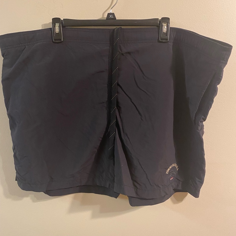 Mens Tommy‎ Bahama Navy Blue Lined Swim Trunks Bottoms Relax Size XL Nylon Logo